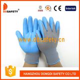 Ddsafety 2017 Grey Nylon with Blue Nitrile Glove