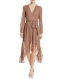 Summer Chiffon Women Ruffle Wrap Dresses Wholesale