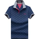 2017 Men Printed Polo Shirts Fashion Oxford Cotton Polo Shirt