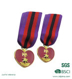 Custom Stamped 3D Metal Purple Heart Medal