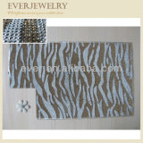 Zebra Print Gold and Crystal Rhinestone Sheet for Bags