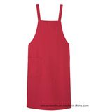 Factory Produce Custom Logo Print Cotton Red Bib Apron