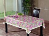 PVC Embossing Tablecloth with Flannel Backing (TJG0012)