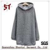 Custom Made Cheap Leisure Medium-Long Style Hooded Sweater with Pocket