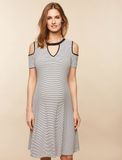 Custom Women's Fashion Striped Maternity Dress