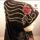 Finished Arab Muslim Scarf/Sequin Embroidery Muslim Scarf/Women Scarf