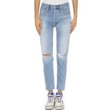 2017 The Hot Sale Ripped Women High-Waisted Denim Jeans with Light Blue by Fly Jeans