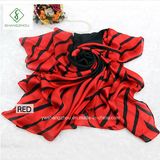 2017 Newest Striped Printed Shawl Lady Fashion Chiffon Silk Scarf