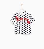 Custom Wholesale Girl's T Shirt with Polka DOT