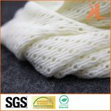 100% Acrylic White Small-Holed Hollow Warp Knitted Neck Scarf