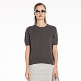 Ladies Cashmere Sweater Short Sleeves, Round Neck for Spring