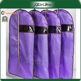 Cheap Purple PE Plastic Zipper Suit Garment Bag