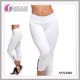 Fashionable Ladies Zipper Sport Capri Pants Fluorescent Leggings