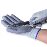 13G Hppe Cut Resistant Safety Glove with Latex Coated Crinkle