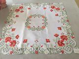 Red Flower Easter Day Tablecloth