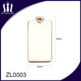 High Quality Gold Color Metal Tag for Bag