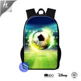 Soccer 3D Printed School Backpack for Boys Cool Rucksack Mochilas