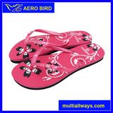 Girl Slide Sandal with Flower Printing for Travel