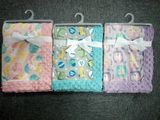 Printed Embossed Micro Mink Baby Blanket