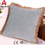 Wholesale Velveteen Solid Hemp Rope Macrame Square Cushion