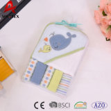 60% Cotton 40%Polyester Cartoon Pattern Super Cosy Baby Hooded Towel, Animal Hooded Towel Pattern
