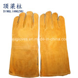 Cow Split Leather Long Welding Gloves with Ce