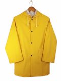 Adult Long Raincoat 100% Waterproof for Heavy Duty with Snaps