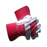 10.5'' Cow Split Leather Full Palm Rubberized Work Gloves