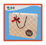 Lovely Grid Bag with Cute Bowknot