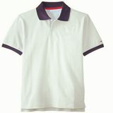 Short Sleeve White 100% Nylon Polo Shirt