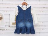 Baby Girls Casual Soft Denim Overalls