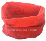 China Factory Produce Customized Design Print Red Polyester Neck Tubular Scarf