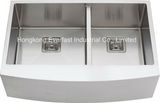 Stainless Steel Apron Front Double Bowl Kitchen Handmade Sink