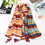 Horizontal Printing Summer Beach Polyester Scarf (HT11)