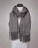 Custom Printed 100% Water Soluble Wool Scarf/Shawl with Fringes/Tassels for Ladies