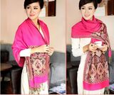 Fashion Air-Condition Printed Flowers Scarf Shawl (MU6625)