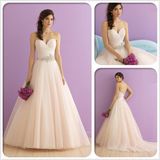 2017 Strapless Lace Beach Wedding Gown Dress (Dream-100008)