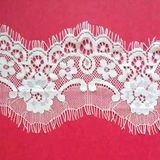 Eyelash Lace Fabric in Wavy Shape Decorative Trimming Lace