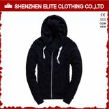 Solid Black Custom Logo Wholesale Cheap Hoodies (ELTHI-32)