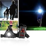 Rechargeable 3 Mode Night Sports Warning Chest Running Light Flashlight