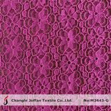Fushia Flower Lace Fabric for Garment (M3443-G)