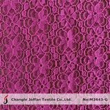 Fushia Flower Lace Fabric for Garment (M3443-G)