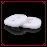 Double Color Resin Button Pearl Square Button