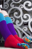Rainbow Stripes Vivid Toes Five Sock