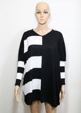 Lady Fashion Viscose Knitted V-Neck Sweater (YKY2001)
