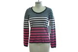 100% Cashmere Women Simple Striped Knitted Sweater