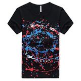 Men Full Paint Printed Design Round Neck T-Shirt (1461)