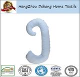 C Shaped Body Support Pregnancy Maternity Pillow with 100% Washed Cotton Zipper Cover, Back and Belly Support