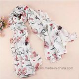 Top Polular Lipstick Printed Polyester Scarf (HWBSPS104)