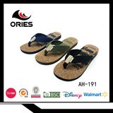 Classic Textile Upper with High Quality Wood EVA Sole Man Beach & Outdoor Slipper